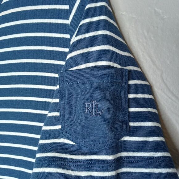 Lauren Ralph Lauren Blue/White Stripe Tee - Picture 4 of 7